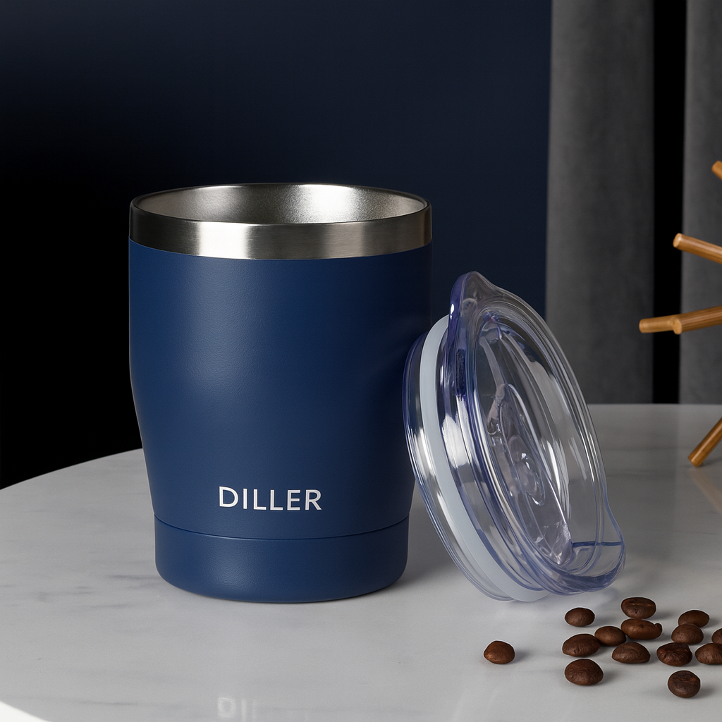 Stainless steel coffee mug