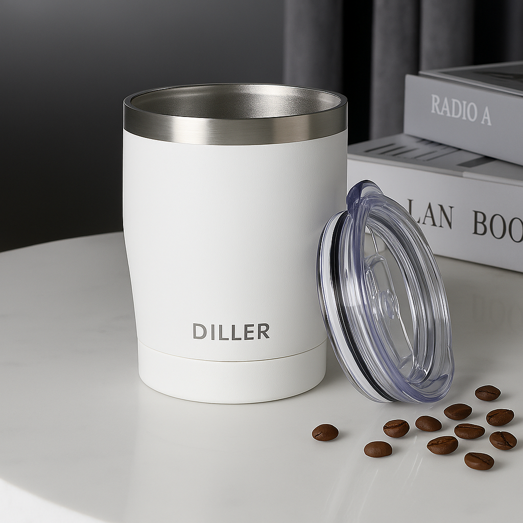 Stainless steel coffee mug
